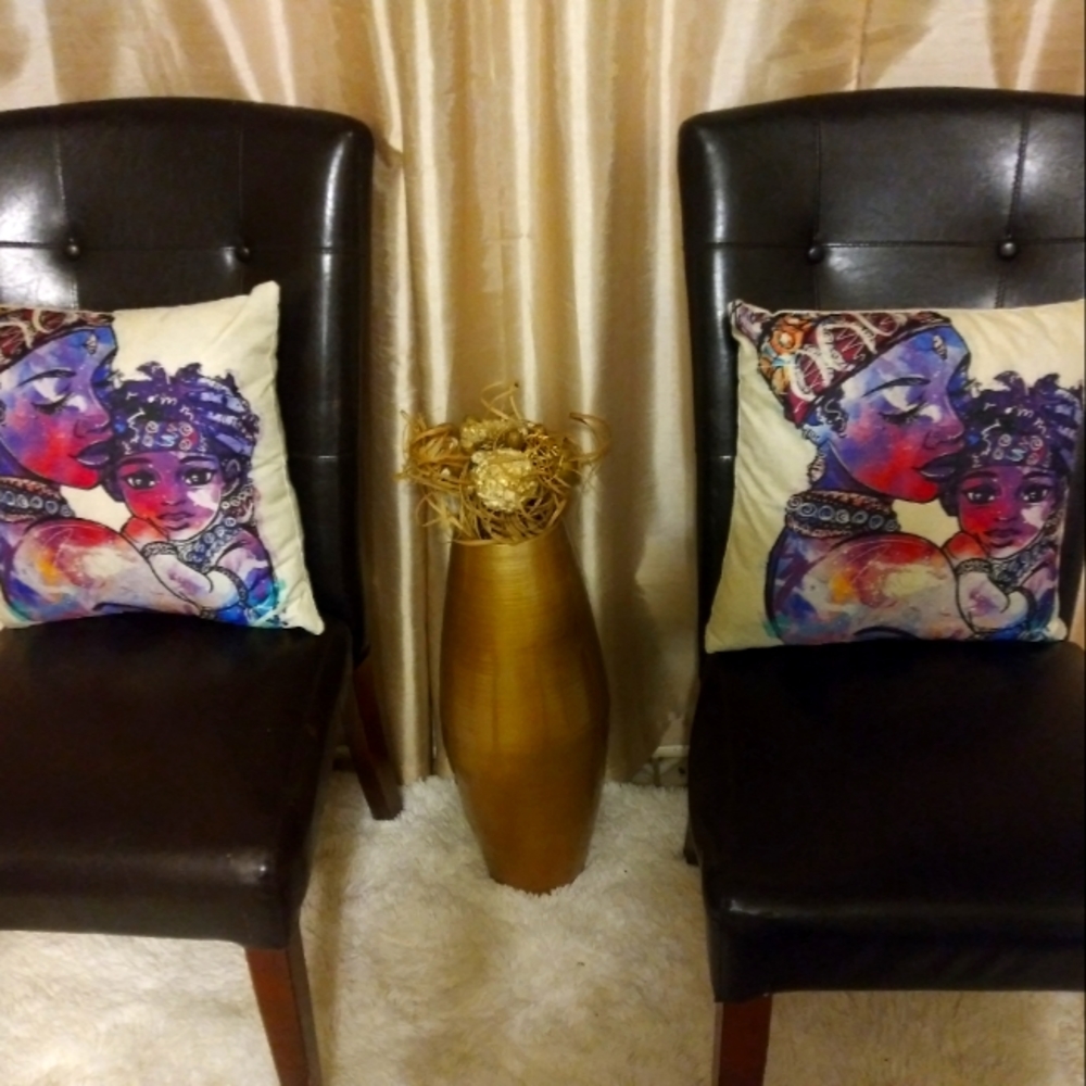 Two decorative pillows
